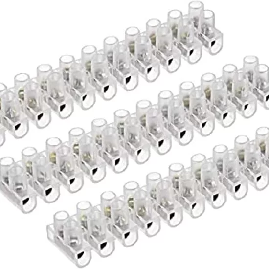 Art Deco Emporium 3Pack Screw 12 Terminal Block 3A 12 Dual Row Type U